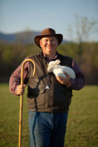 Craig Rogers with his sheep and lambs at his farm, Border Springs Farm, in Patrick Springs VA..Photos by Peter Taylor